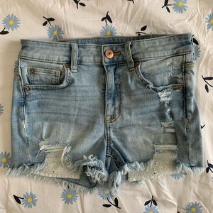 American Eagle high rise denim shorts